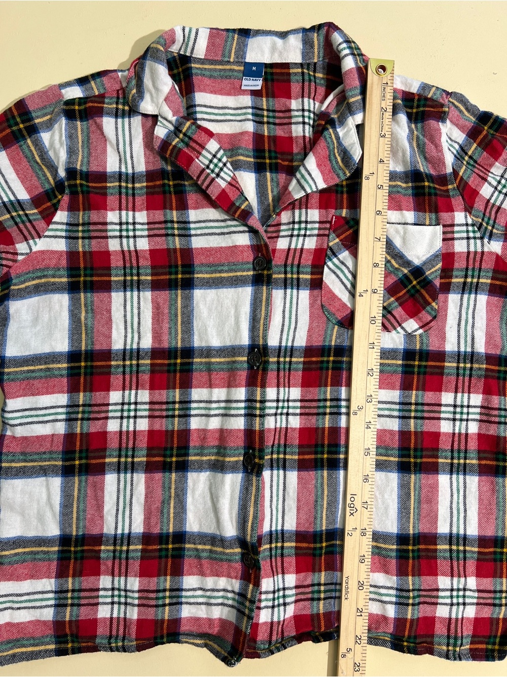 Old Navy Women’s Plaid Button-Up Shirt Size M Flannel Shirt Fall Winter Cozy - Picture 3 of 6